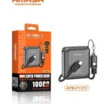 Amaya APB-F137C Mini Super Power Bank 10000mAh with Built-in CablesAmaya APB-F137C Mini Super Power Bank 10000mAh with Built-in Cables