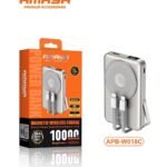 Amaya APB-W018C Magnetic Wireless Power Bank 10000mAh with Built-in Cables
