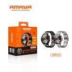 Amaya ASW-70 Metallic Smartwatch with Wireless HD Calling and Health Monitoring
